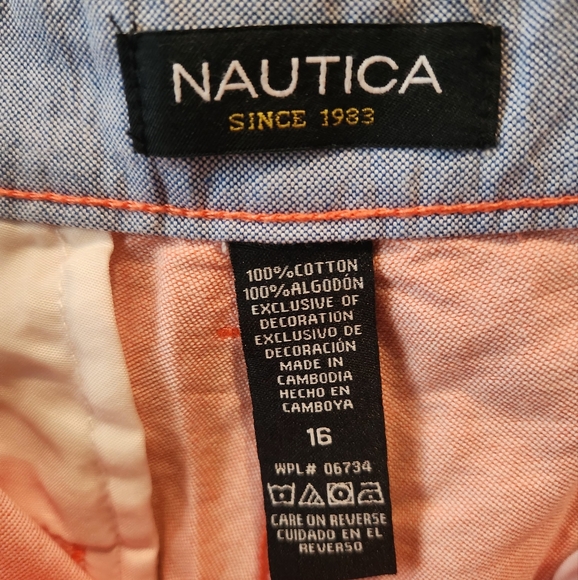 Nautica salmon colored bermudas~size Girls 16 - Picture 3 of 9